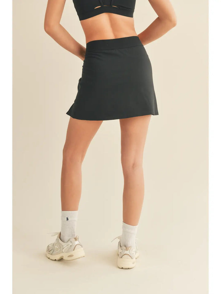 High Waist Tennis Mini Skirt