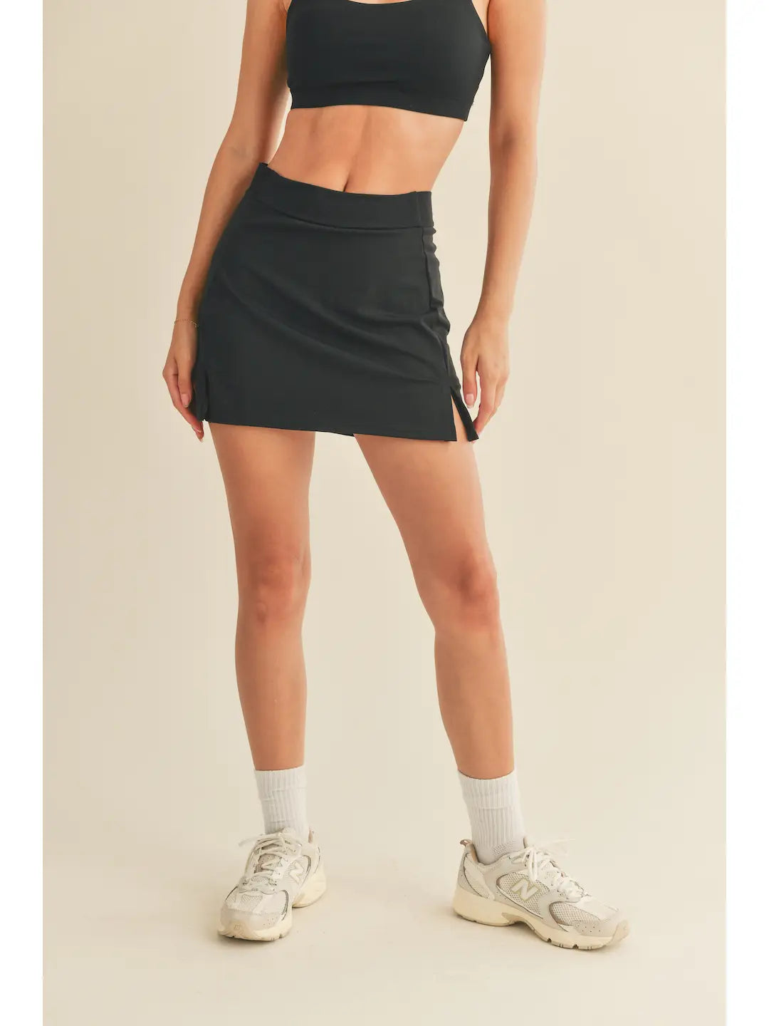 High Waist Tennis Mini Skirt