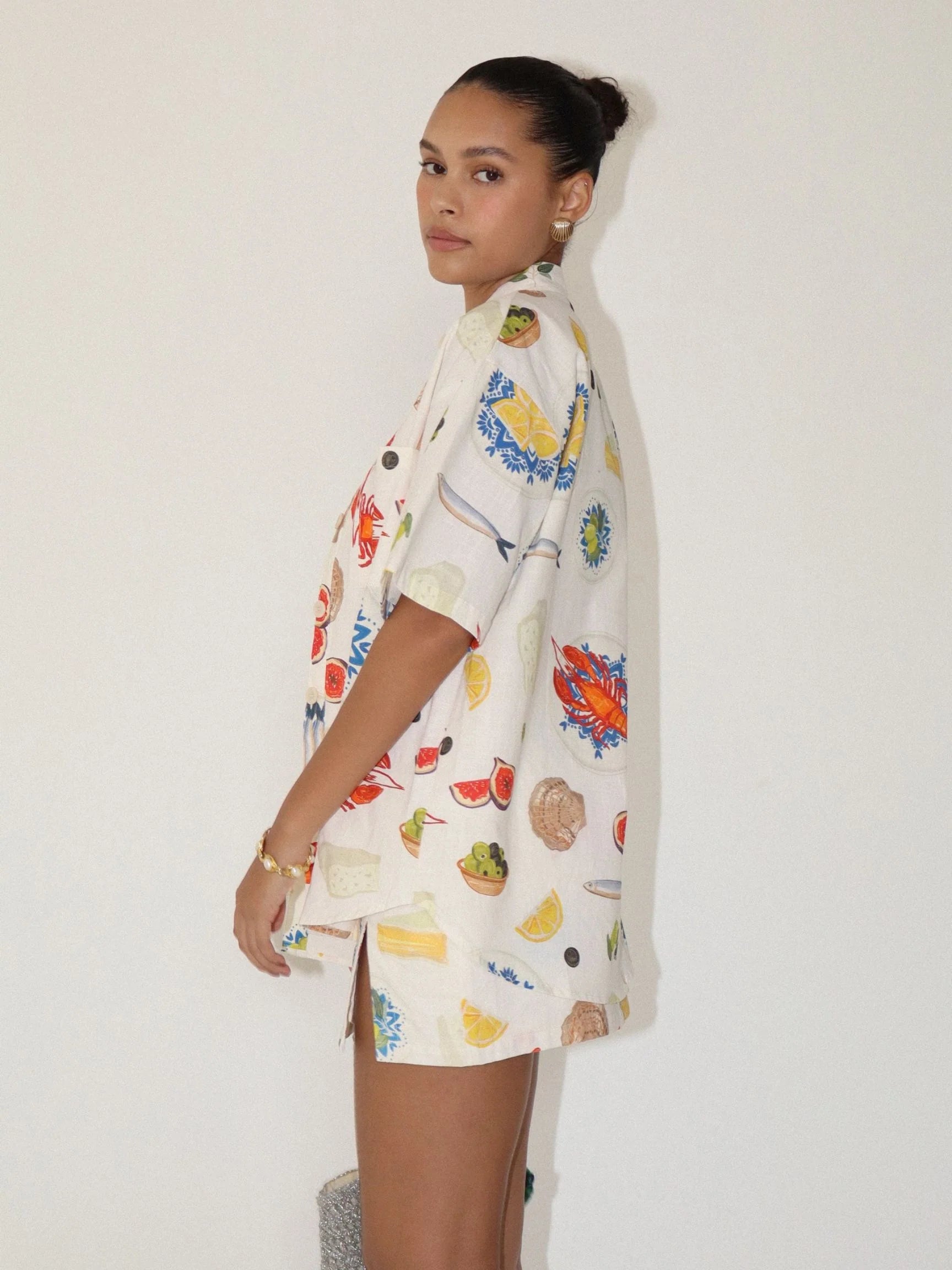 Bon Appetit Oversized Cotton Blouse