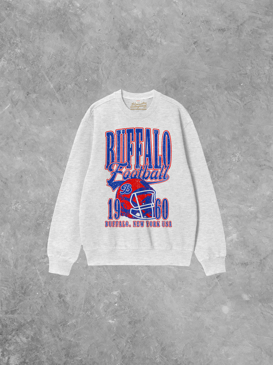 Underground Original Design: Buffalo Football Boxy Cotton 90's Sweatshirt