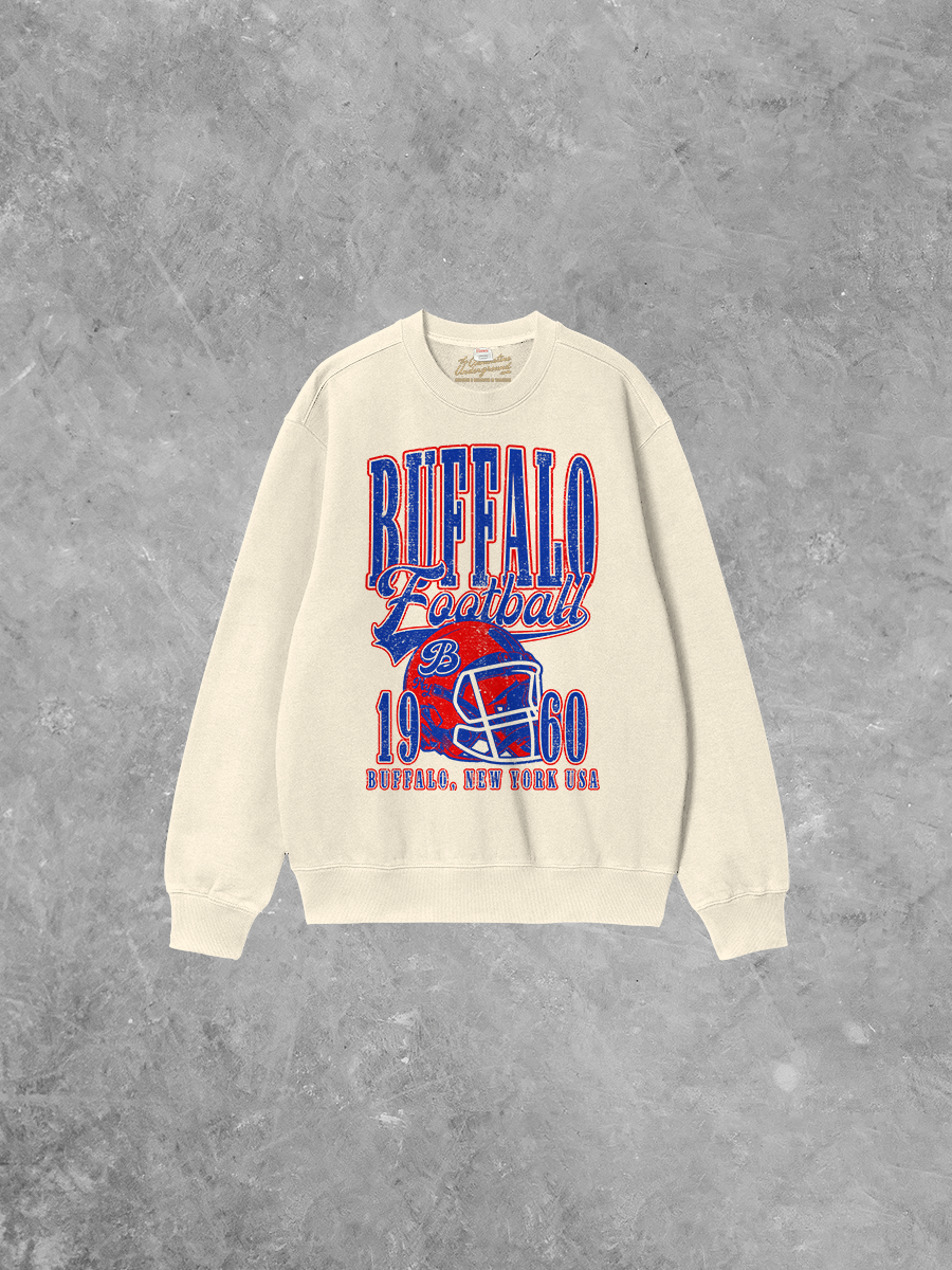Underground Original Design: Buffalo Football Boxy Cotton 90's Sweatshirt