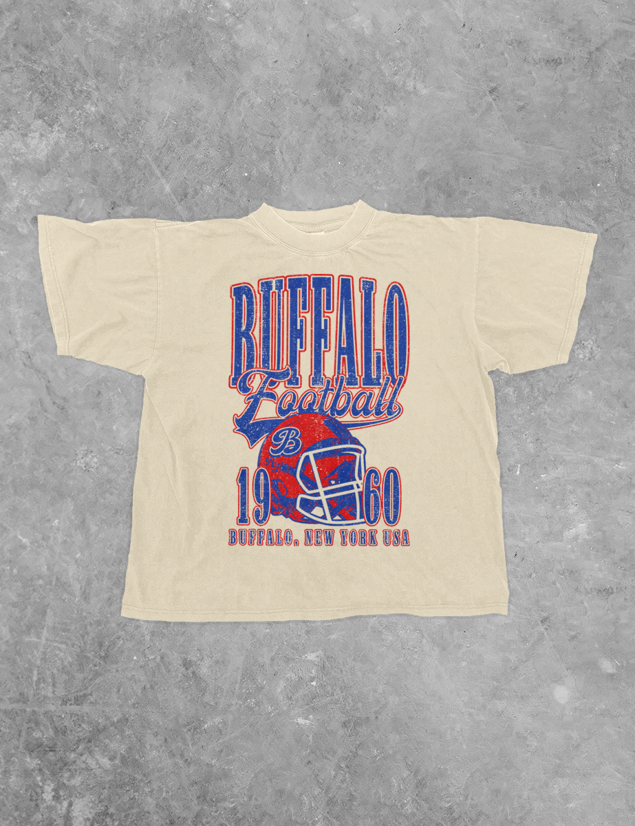 Underground Original Design: Buffalo Football, 90's Boxy Cotton TShirt
