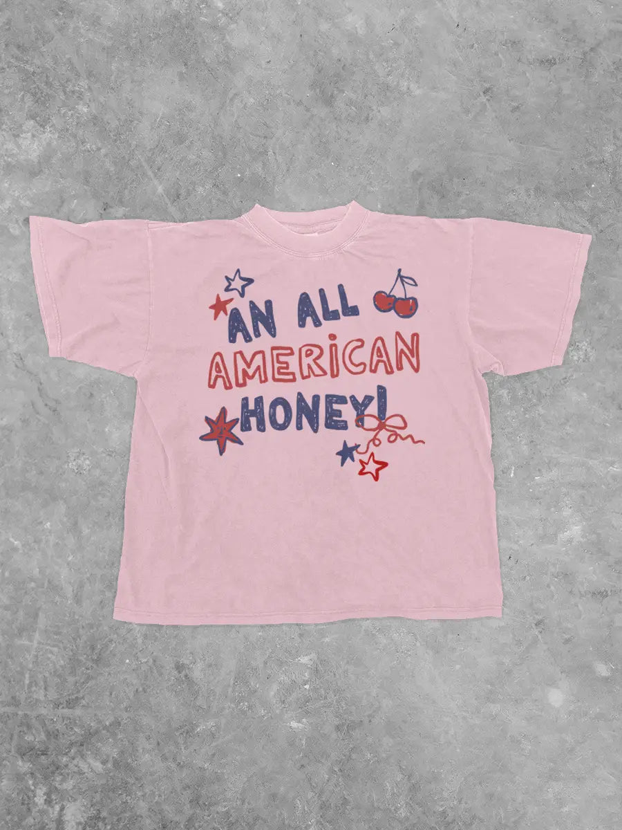 All American Honey, Summer BC Boxy Cotton T-Shirt