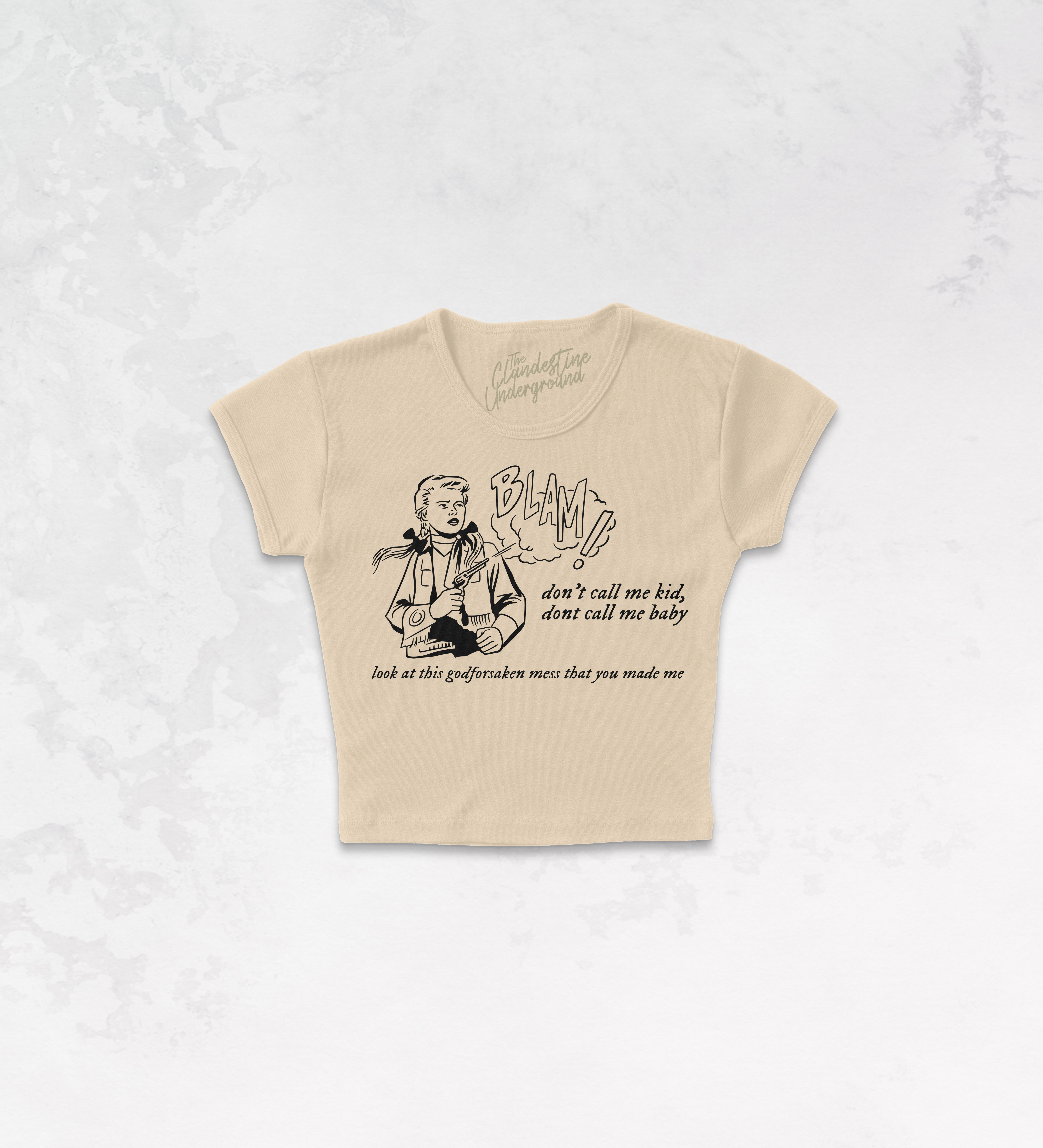 Underground Original Design: Don't Call Me Baby, Cowgirl Micro-Ribbed Baby Tee