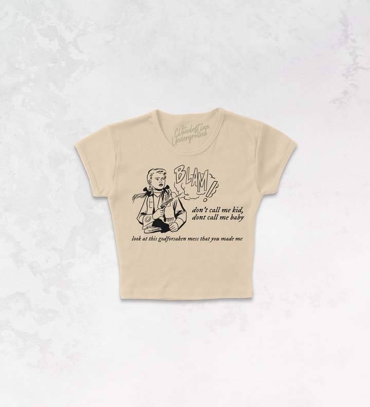 Underground Original Design: Don't Call Me Baby, Cowgirl Micro-Ribbed Baby Tee