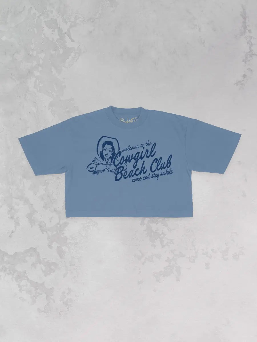 Underground Original Design: Welcome to the Cowgirl Beach Club Cropped TShirt
