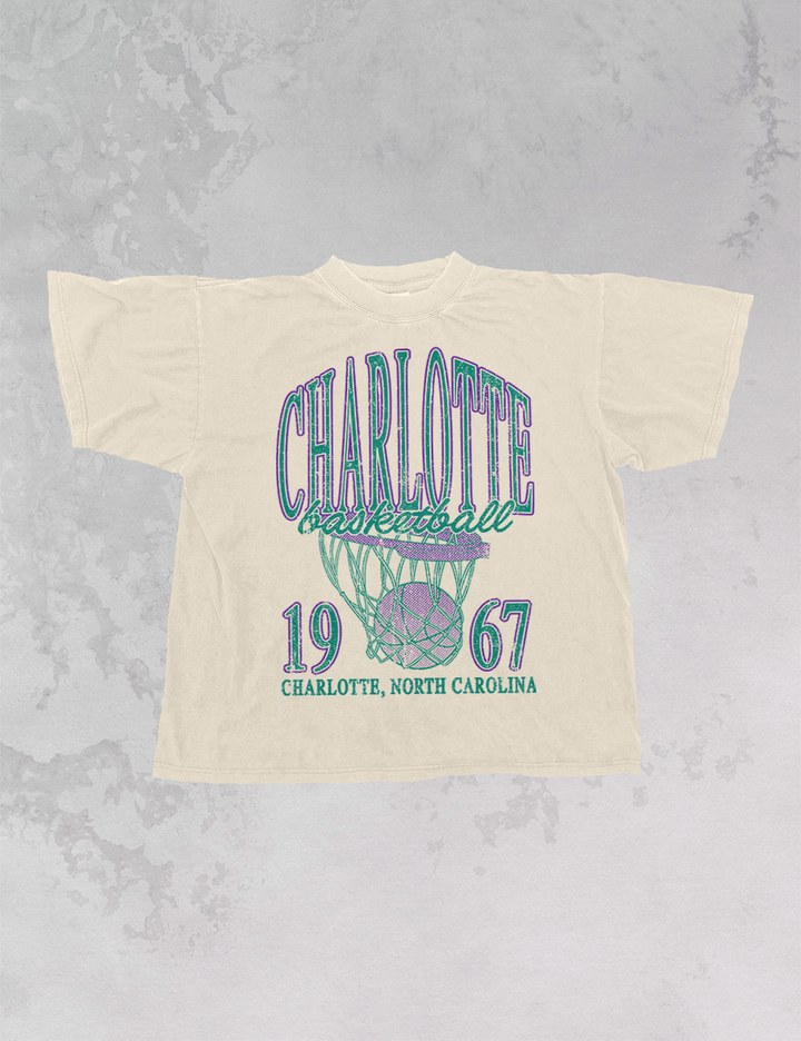 Underground Original Design: 90's Vintage Charlotte Basketball Oversized TShirt