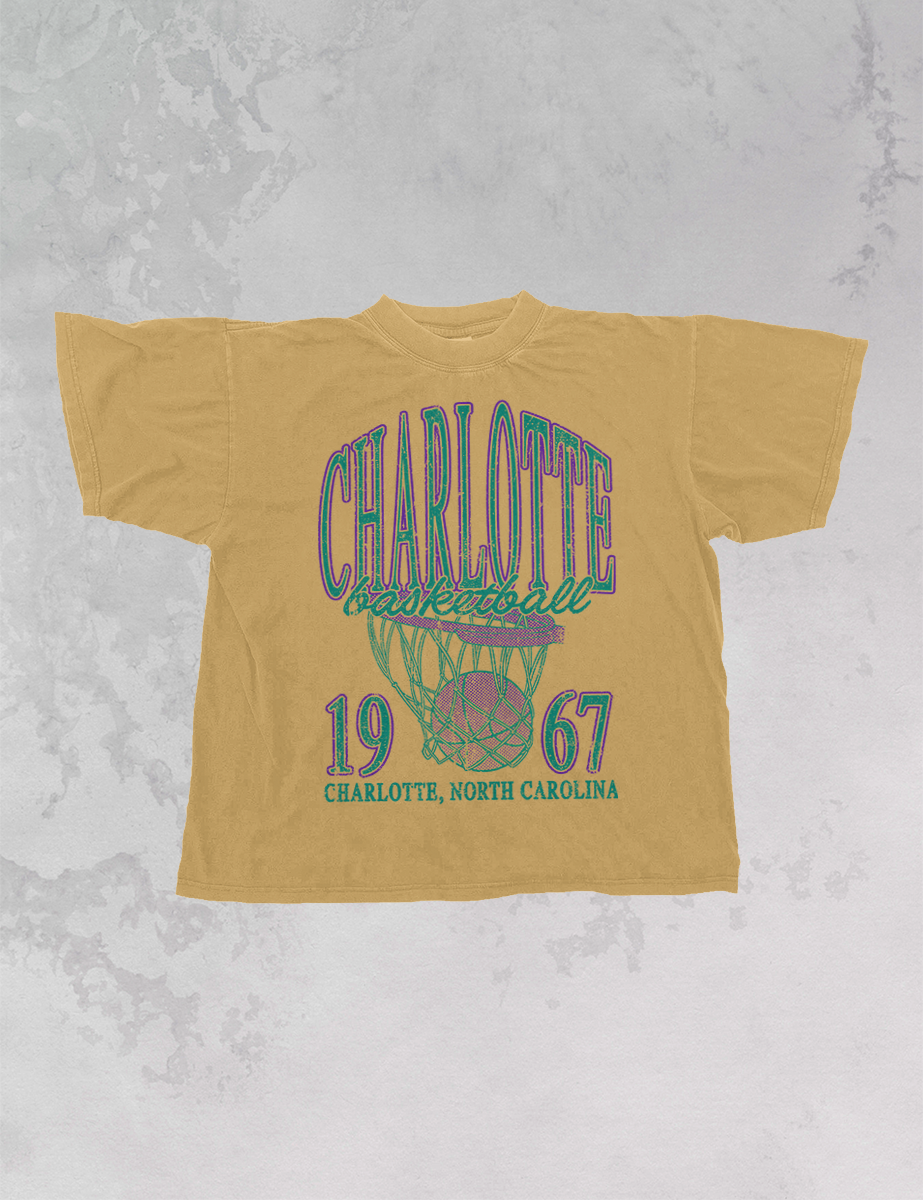 Underground Original Design: 90's Vintage Charlotte Basketball Oversized TShirt