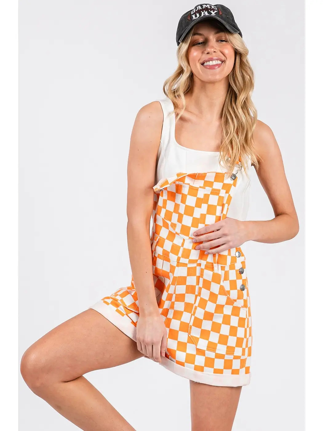 Game Day Checkerboard Overalls