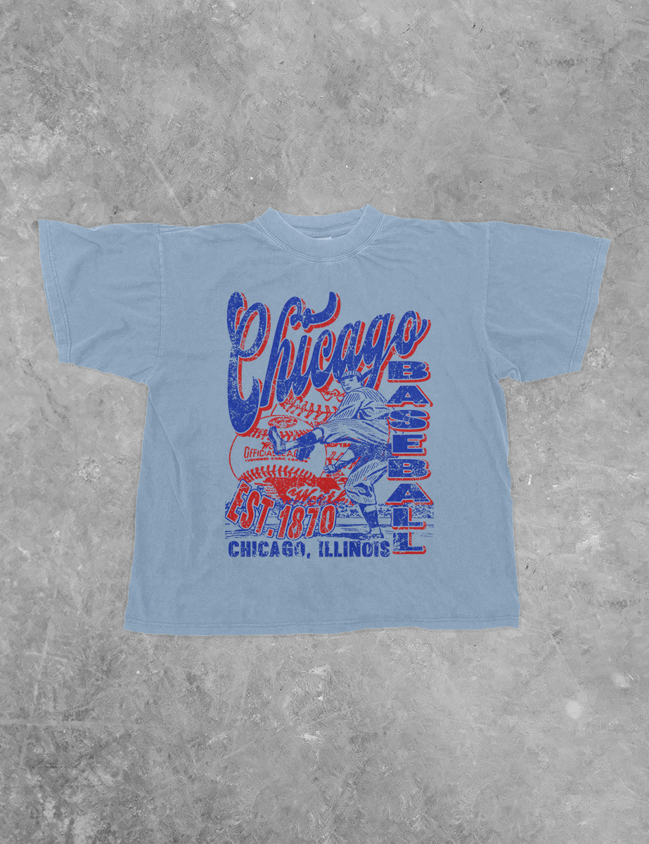 Underground Original Design: Chicago Baseball, Game Day Boxy Cotton T-Shirt