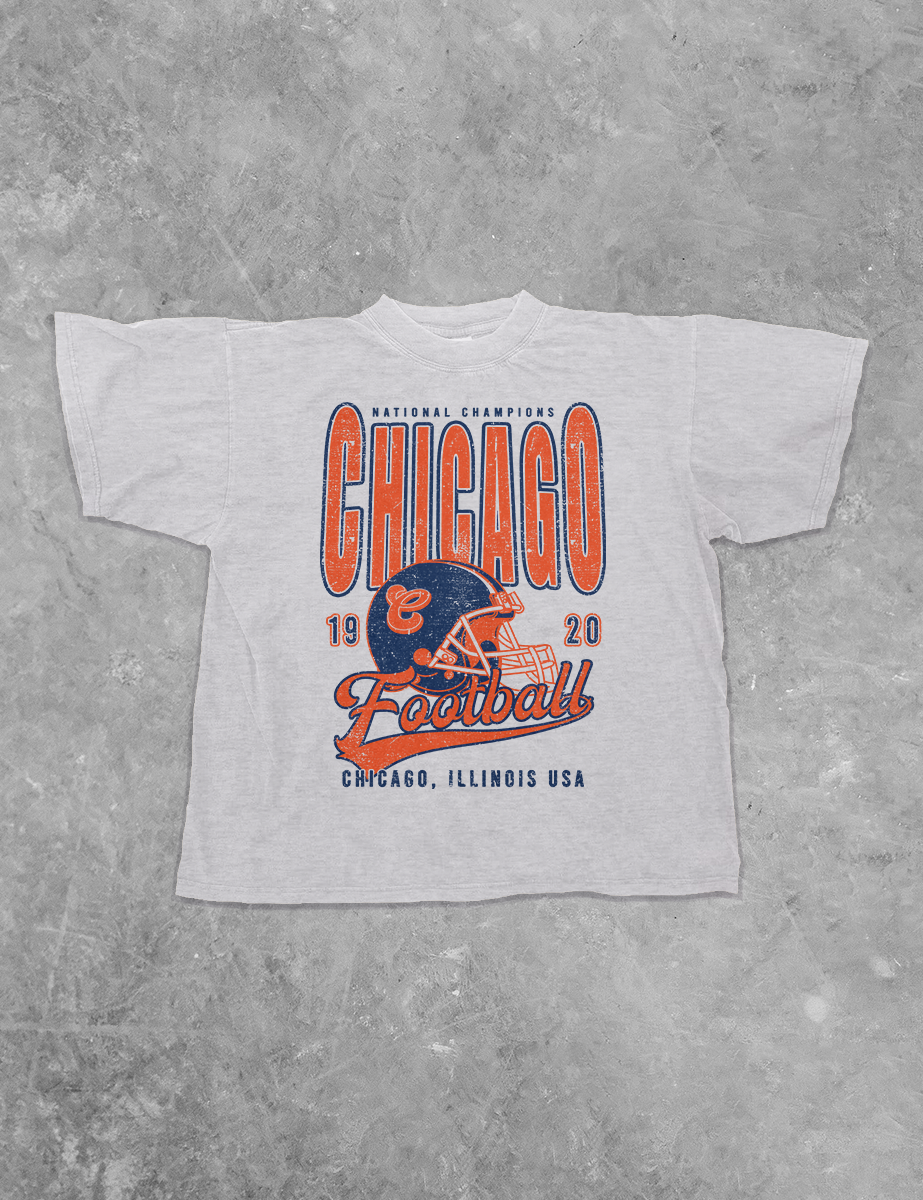 Underground Original Design: Chicago Football Champs Boxy Cotton TShirt