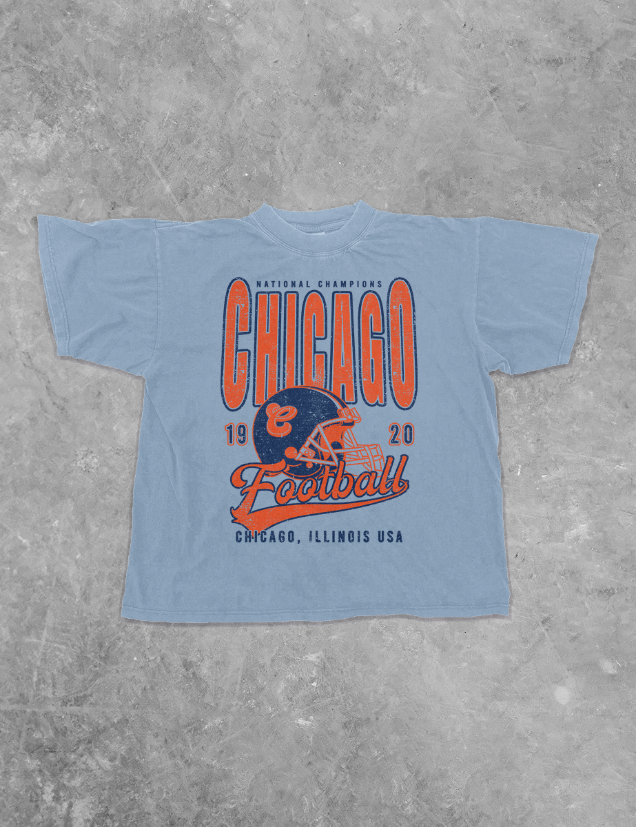 Underground Original Design: Chicago Football Champs Boxy Cotton TShirt