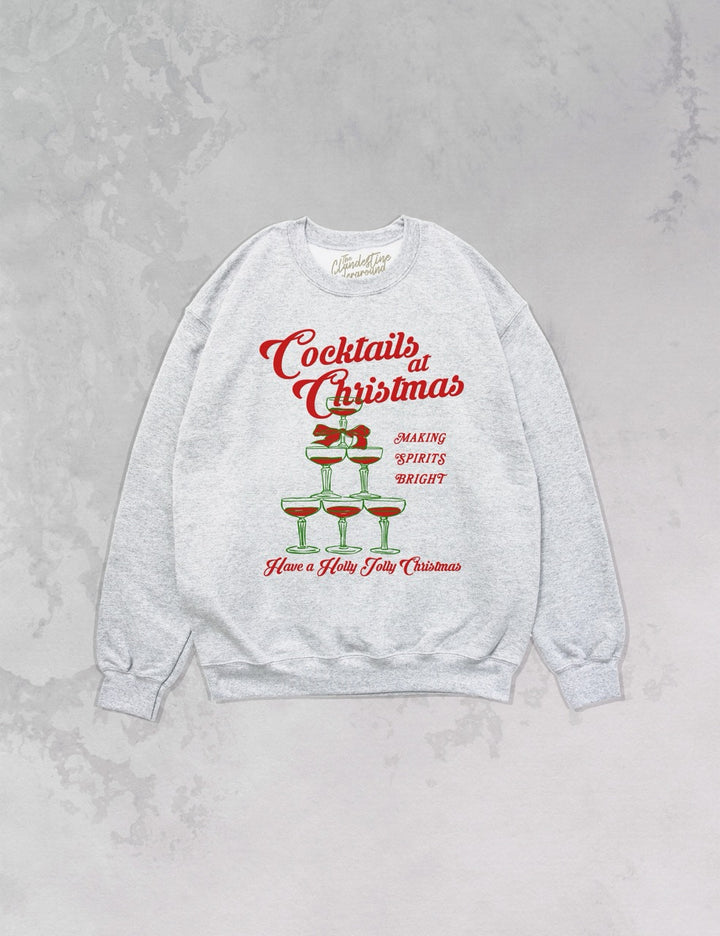 Underground Original Design: Cocktails at Christmas Oversized 90's Sweatshirt