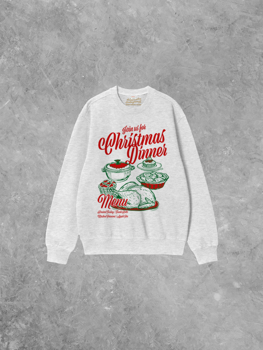 Underground Original Design: Christmas Dinner Oversized 90's Sweatshirt