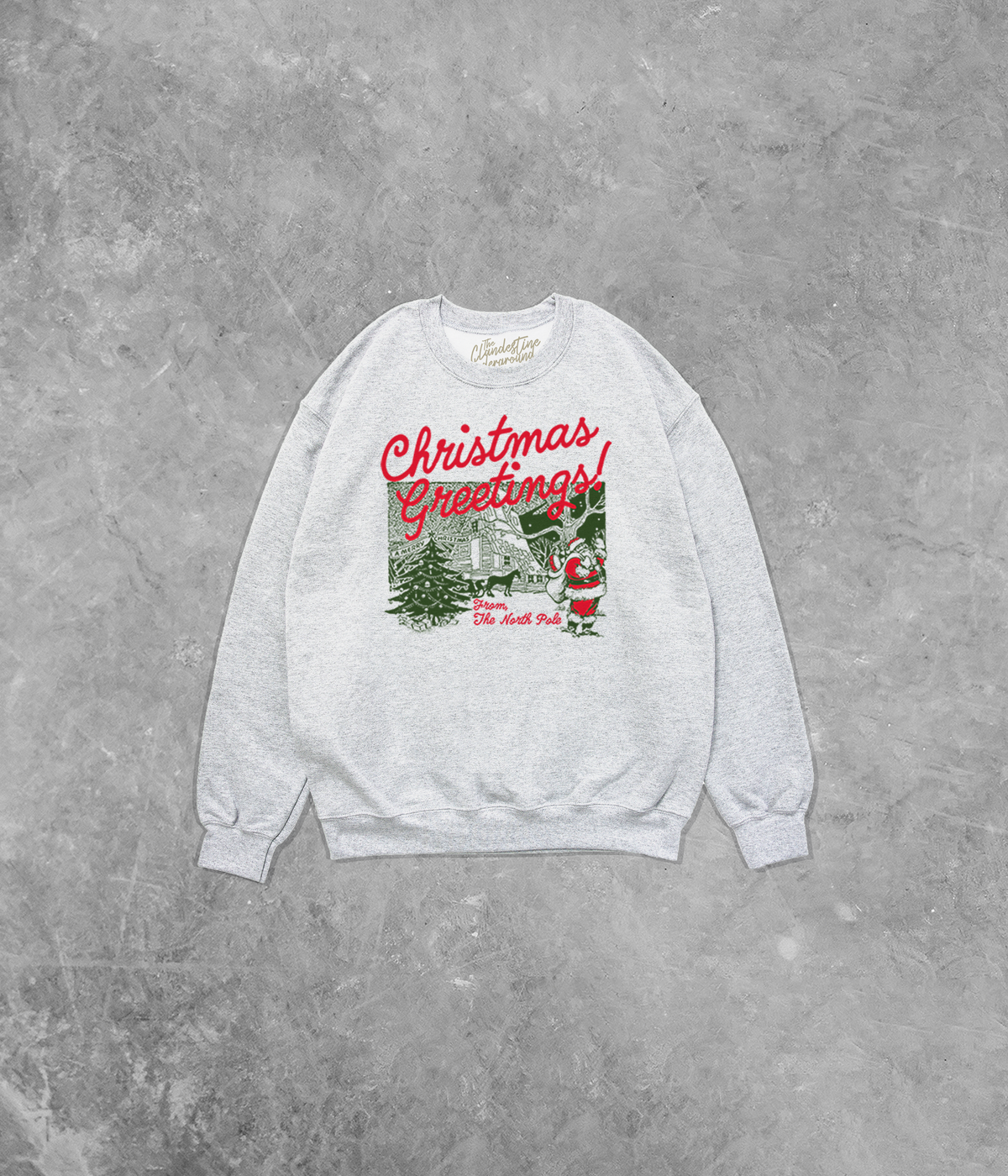Underground OG: Christmas Greetings! North Pole Cotton Blend Gildan Sweatshirt