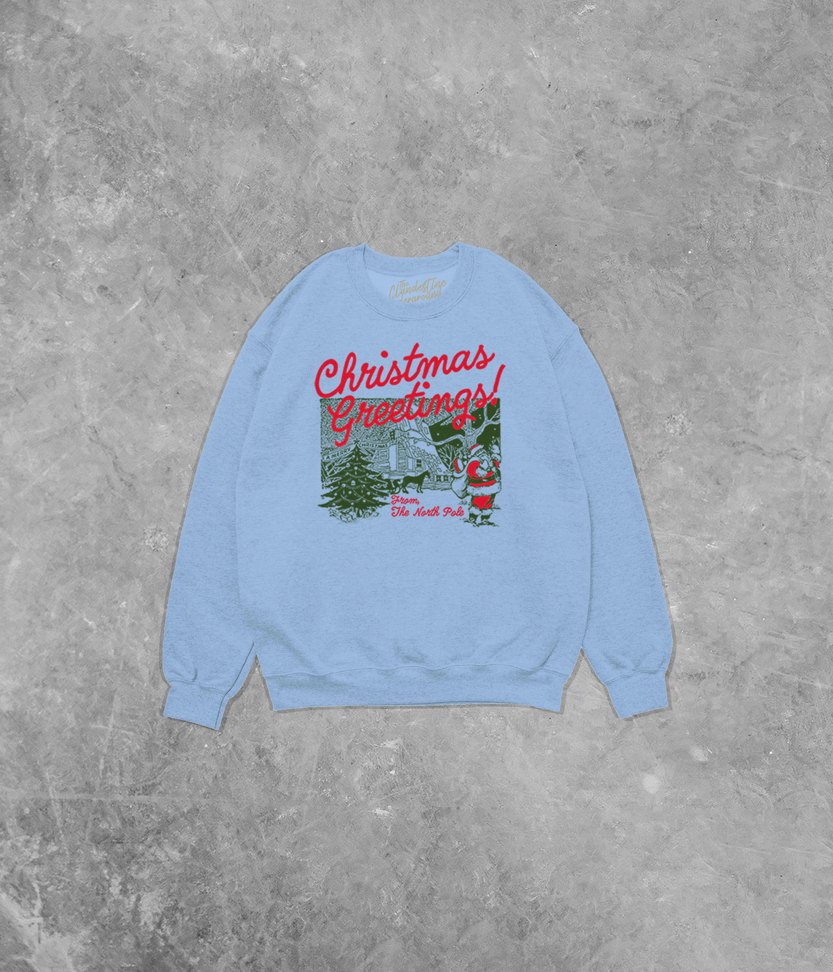 Underground OG: Christmas Greetings! North Pole Cotton Blend Gildan Sweatshirt