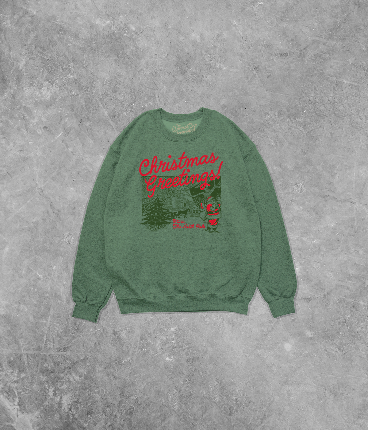 Underground OG: Christmas Greetings! North Pole Cotton Blend Gildan Sweatshirt