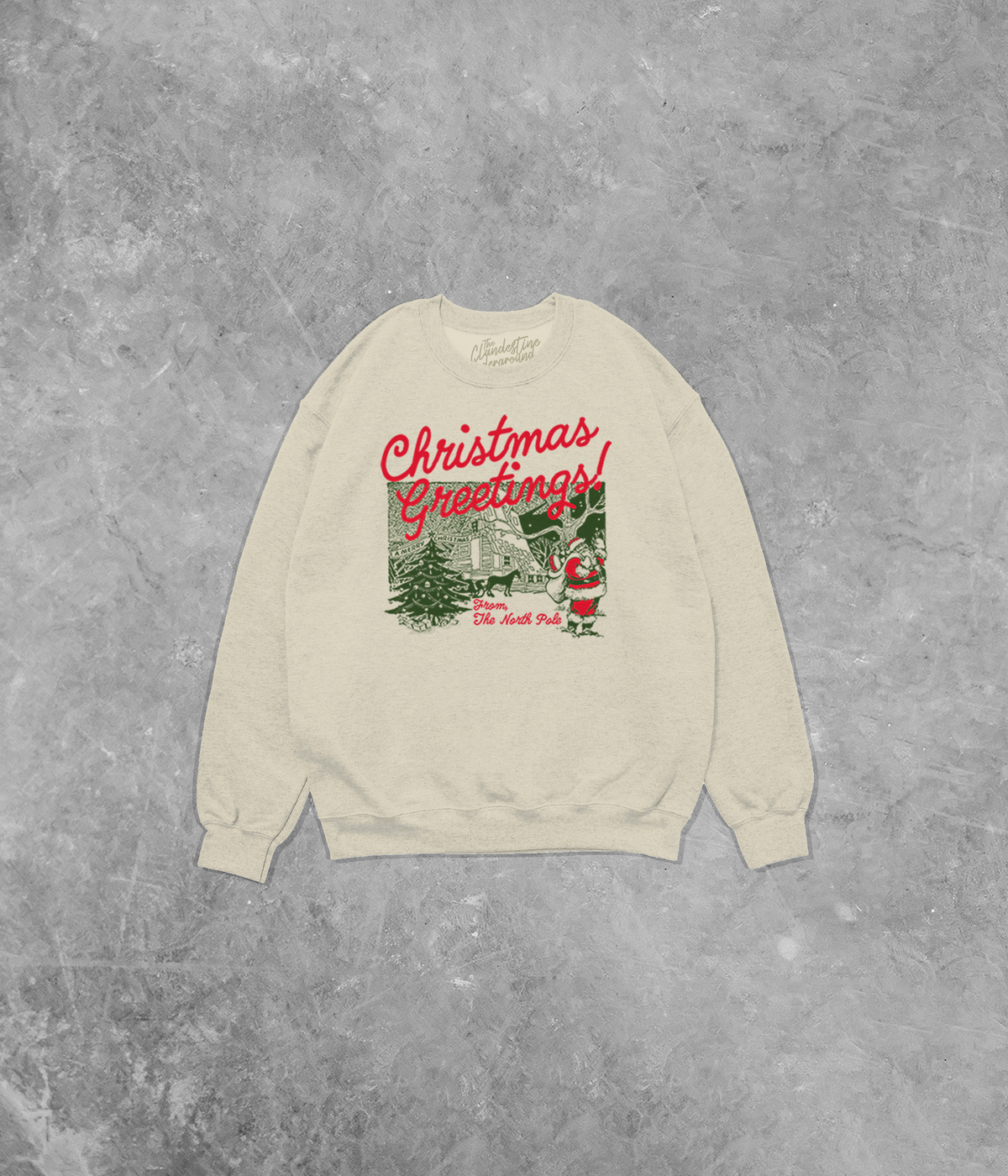 Underground OG: Christmas Greetings! North Pole Cotton Blend Gildan Sweatshirt