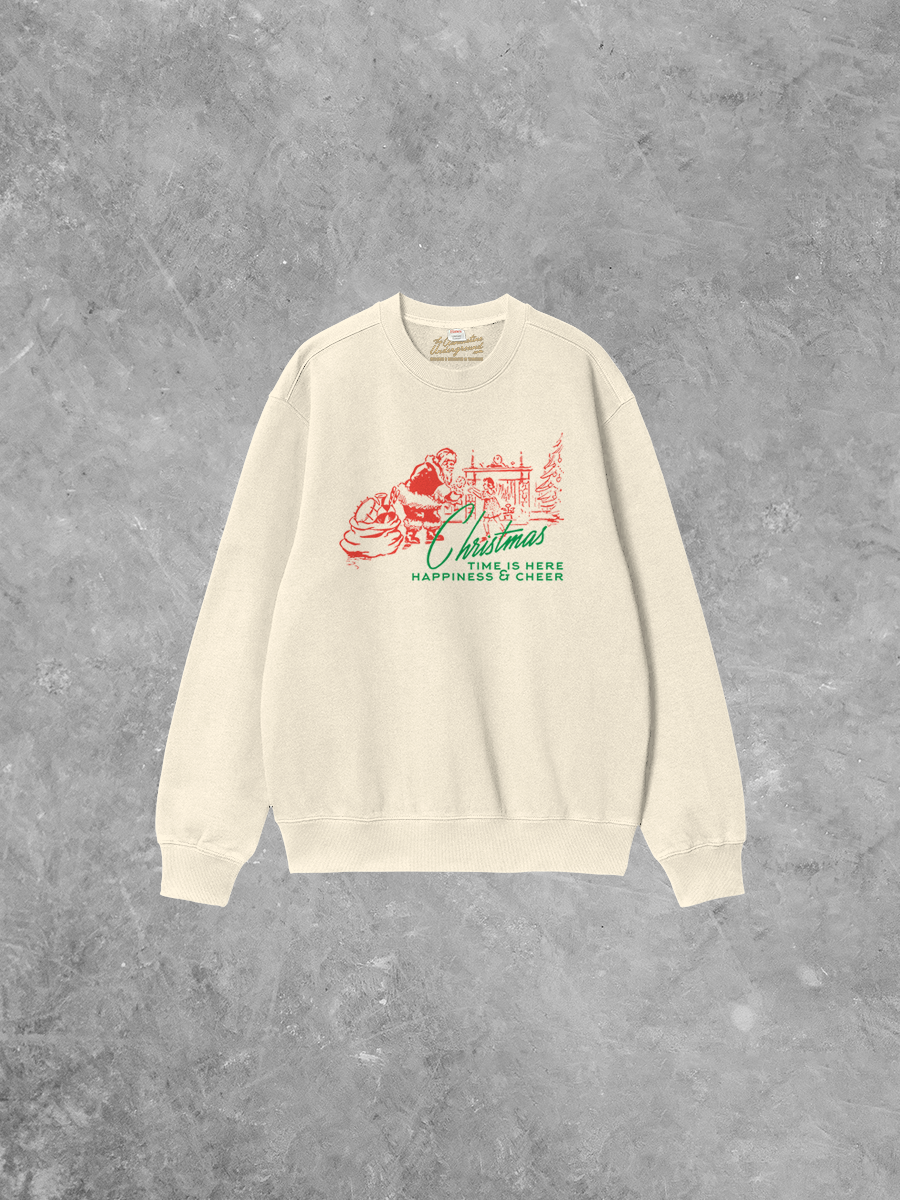 Underground Original Design: Christmas Time is Here Boxy Cotton 90's Sweatshirt