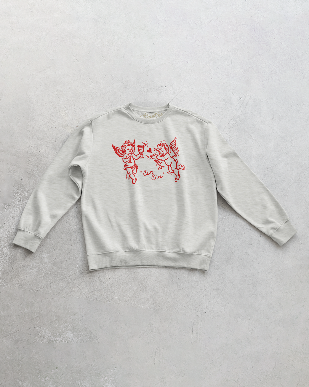 Underground Original Design: * Cin Cin * Cupid, Valentine's Oversized 90's Sweatshirt
