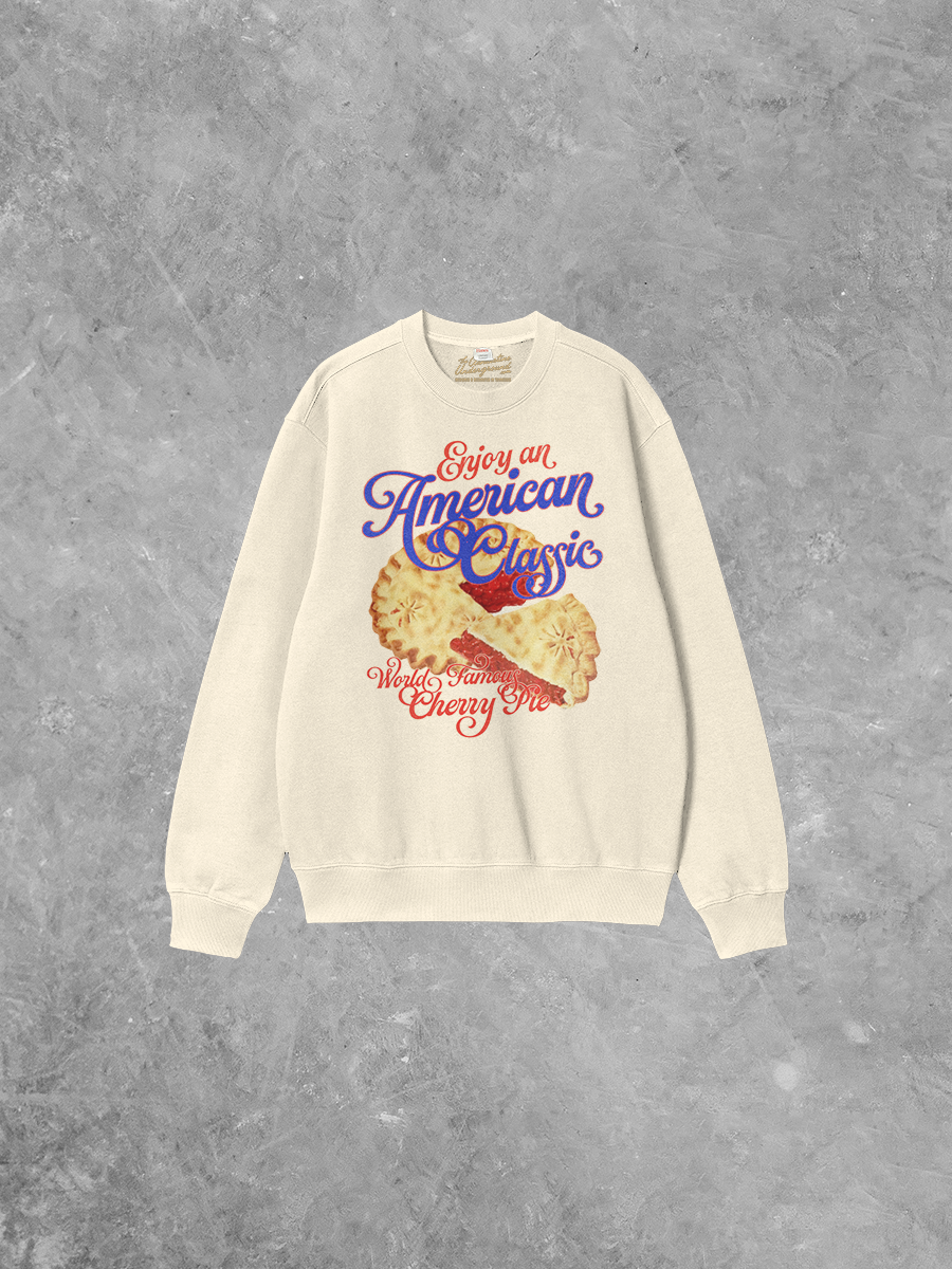 Underground Original Design: Cherry Pie,  An American Classic Boxy Cotton Sweatshirt