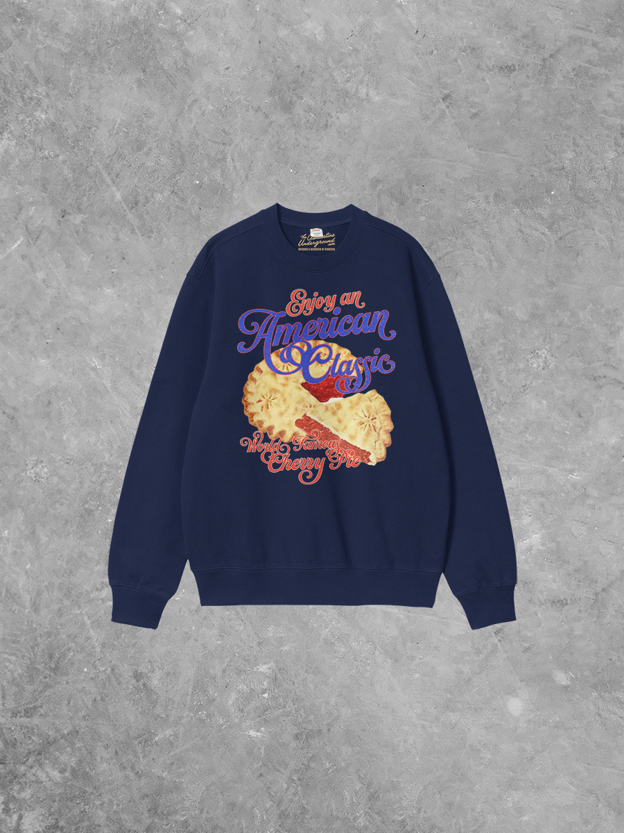 Underground Original Design: Cherry Pie,  An American Classic Boxy Cotton Sweatshirt