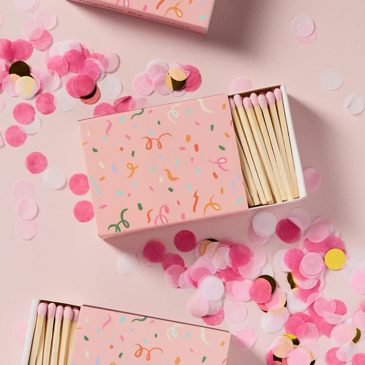 Pink Confetti Matchbox