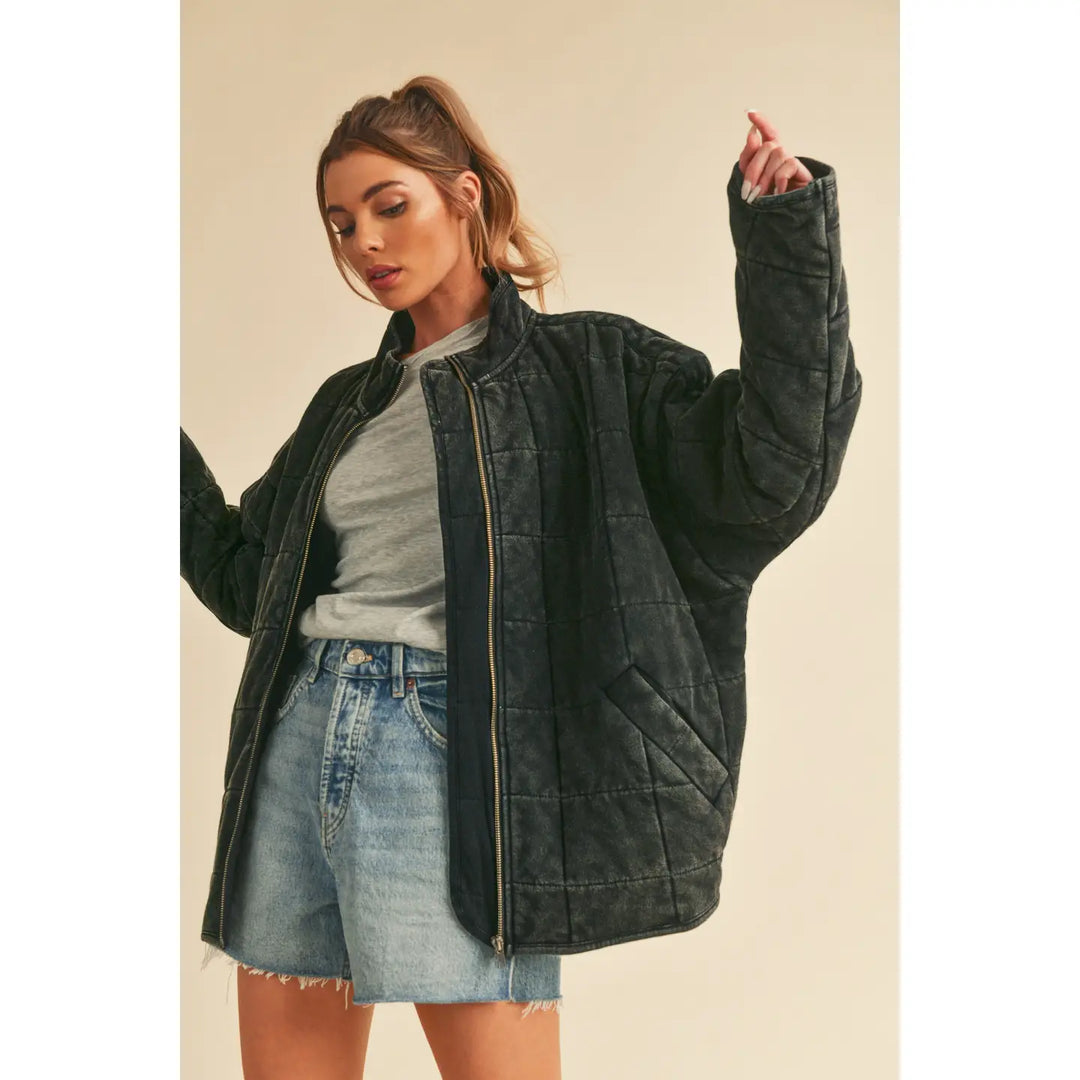 Quilted Oversized Cotton Jacket