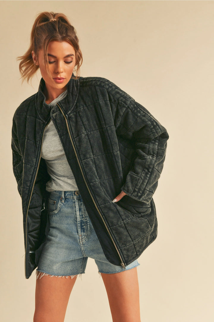 Quilted Oversized Cotton Jacket