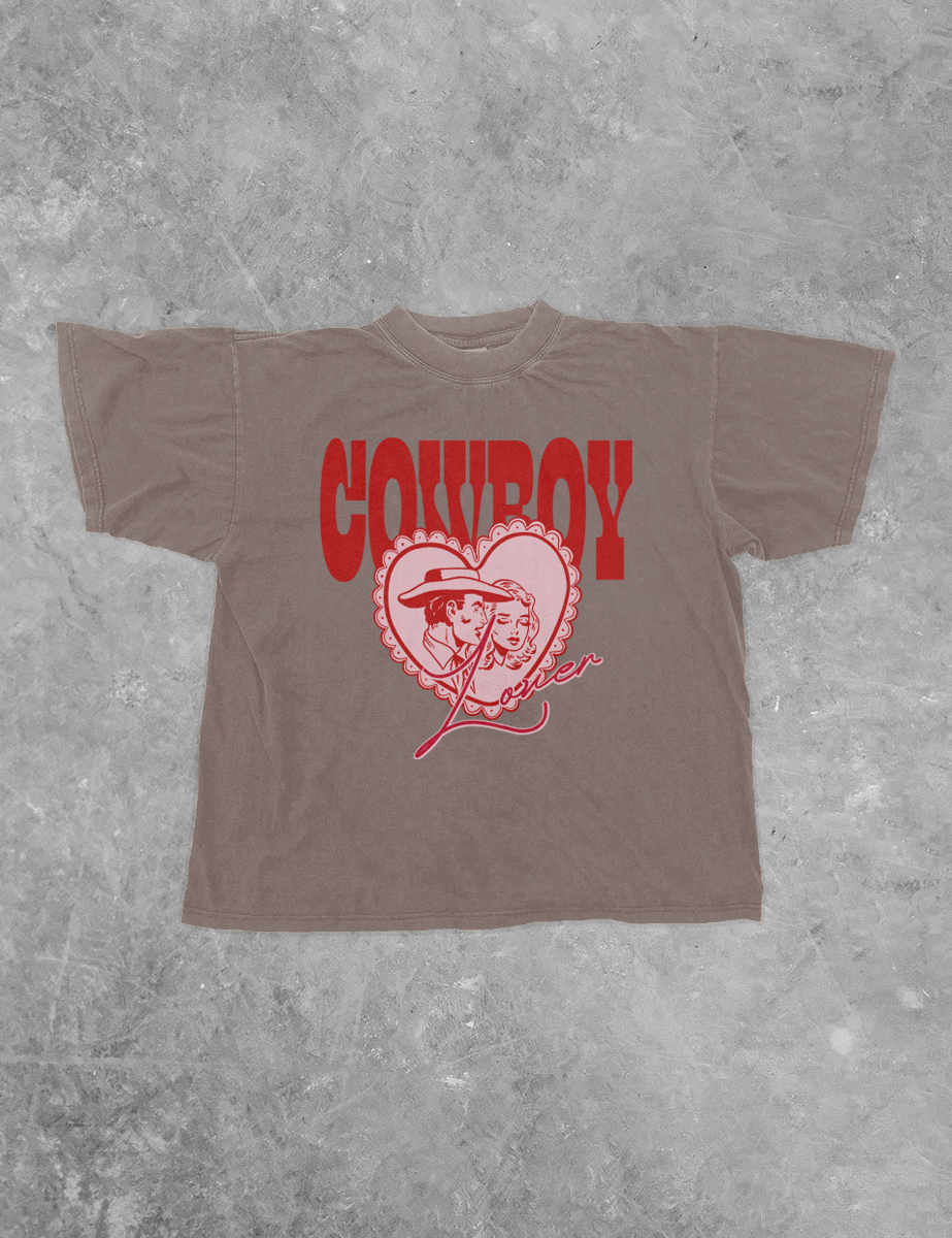 Underground Original Design: Cowboy Lover, Western Boxy Cotton TShirt