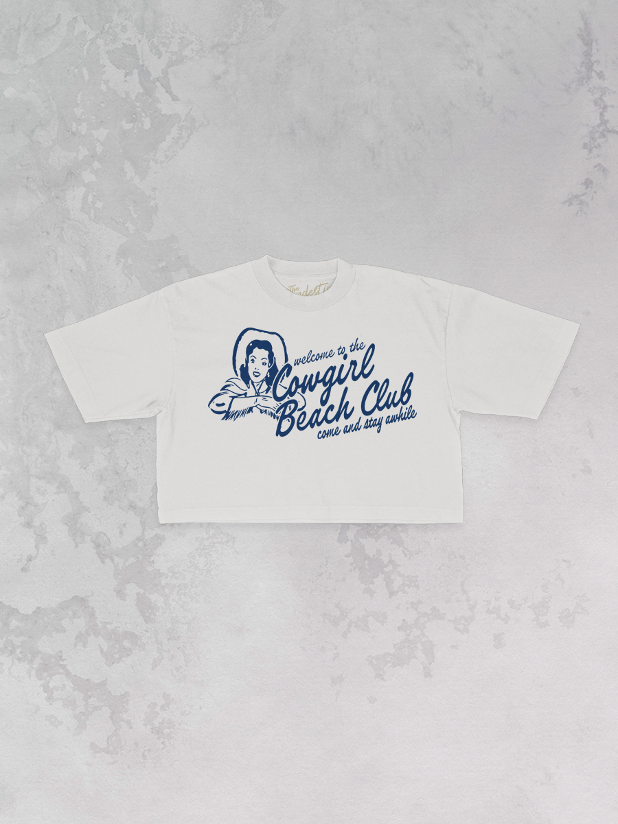 Underground Original Design: Welcome to the Cowgirl Beach Club Cropped TShirt