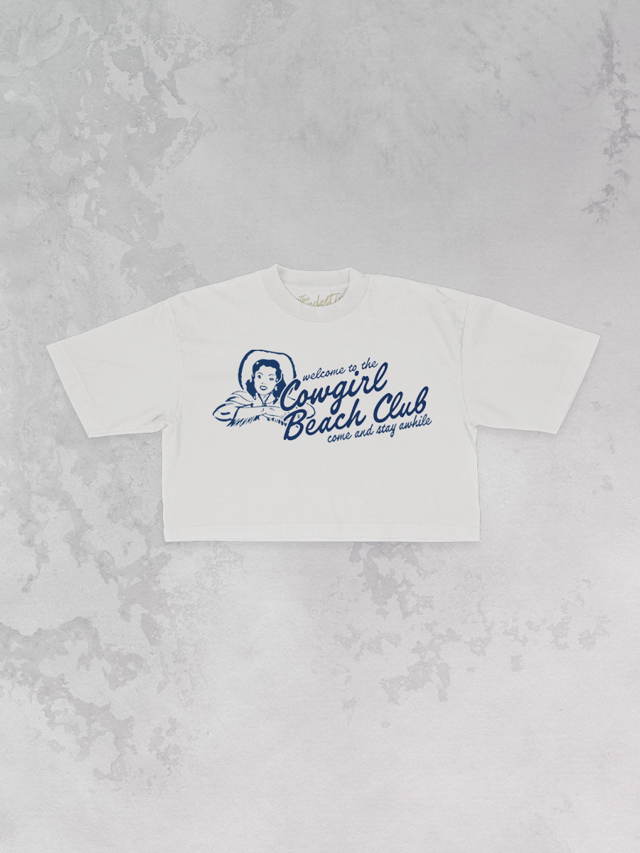 Underground Original Design: Welcome to the Cowgirl Beach Club Cropped TShirt
