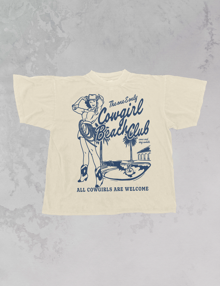 Underground Original Design: Cowgirl Beach Club Oversized TShirt