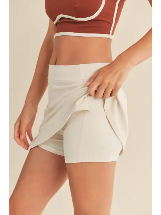 High Waist Tennis Mini Skirt