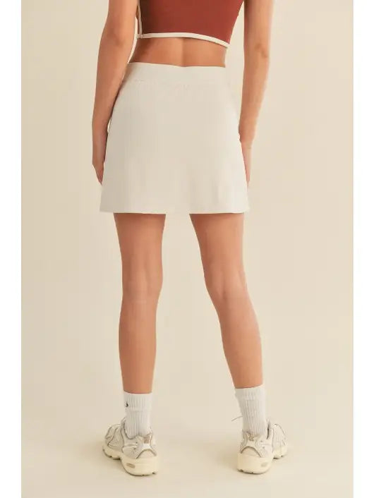 High Waist Tennis Mini Skirt