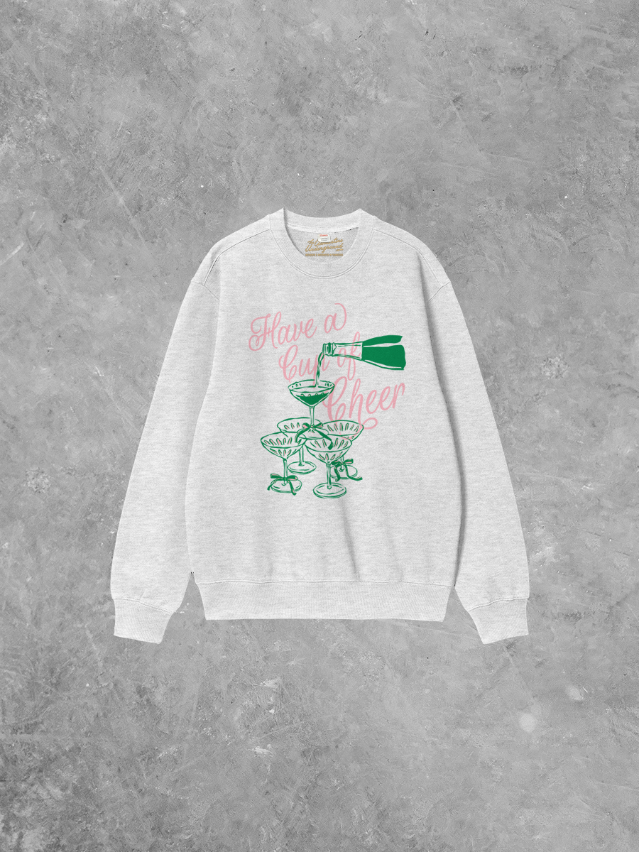 Underground Original Design: Have a Cup of Cheer Boxy Cotton Sweatshirt