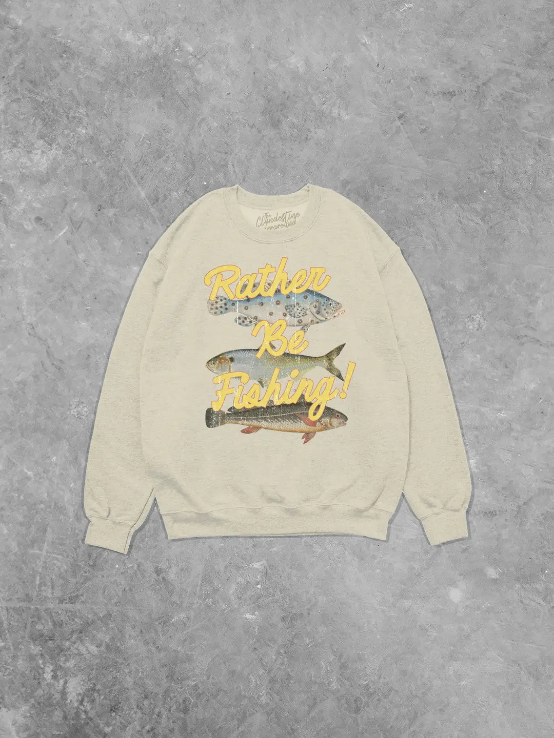 Rather Be Fishing, Summer Cotton Blend Gildan Sweatshirt