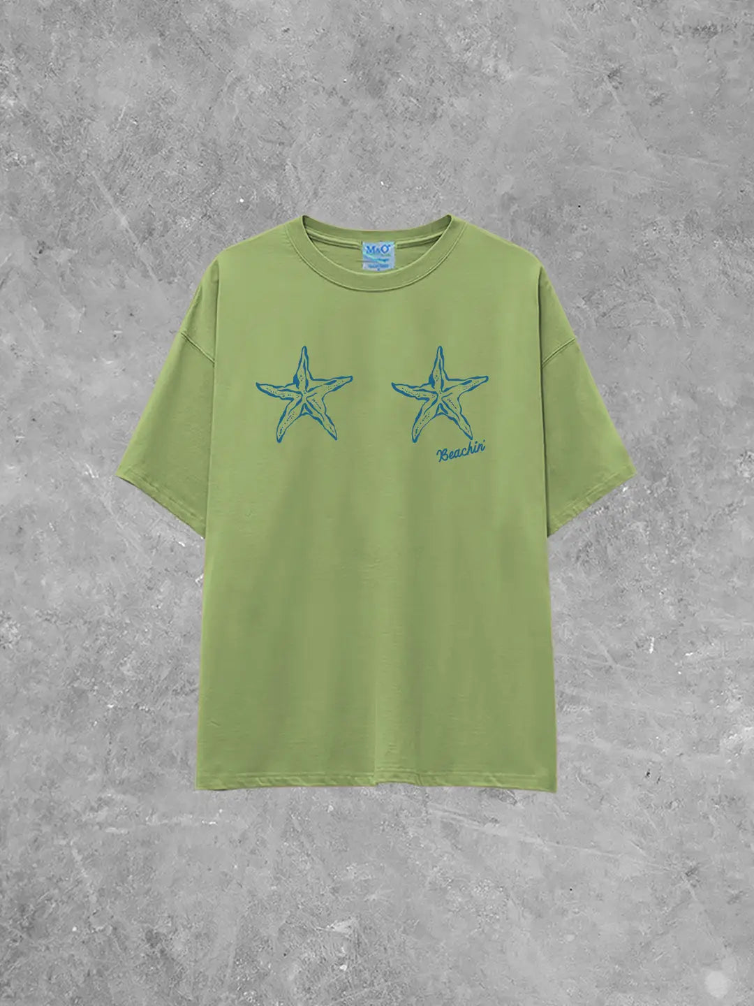 Underground Original Design: Starfish Bra, Beachin' Summer Lightweight M&O Cotton TShirt