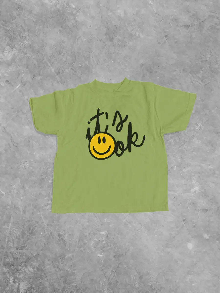 * KIDS * It's Ok Smile Boxy Cotton Kids T-Shirt