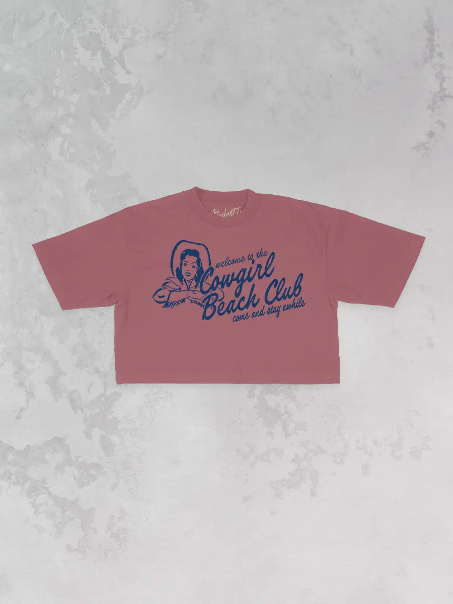 Underground Original Design: Welcome to the Cowgirl Beach Club Cropped TShirt