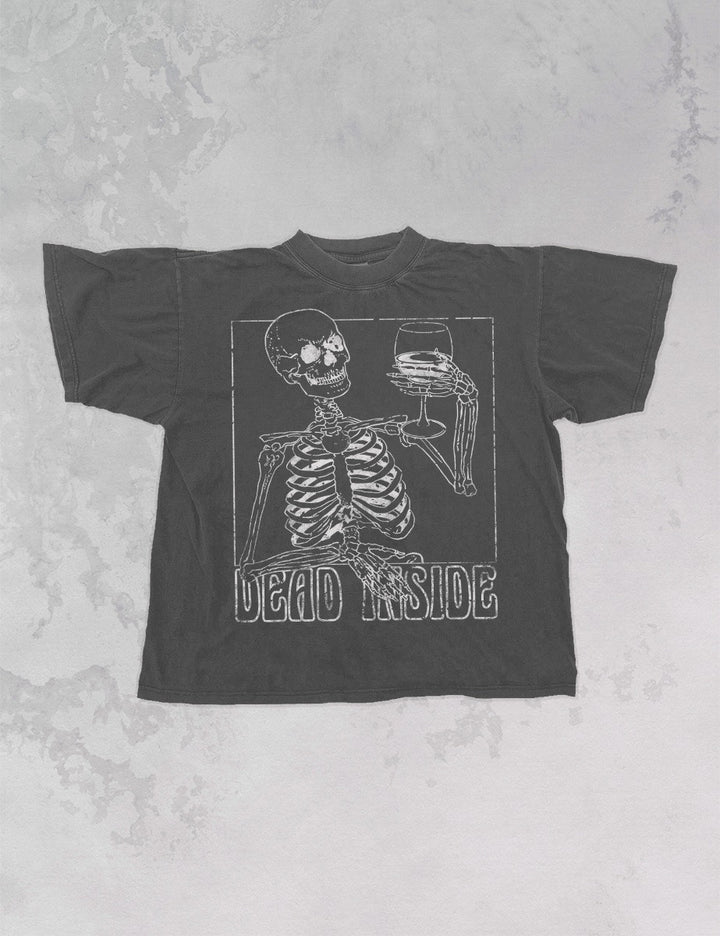 Underground Original Design: Dead Inside Skeleton Oversized TShirt