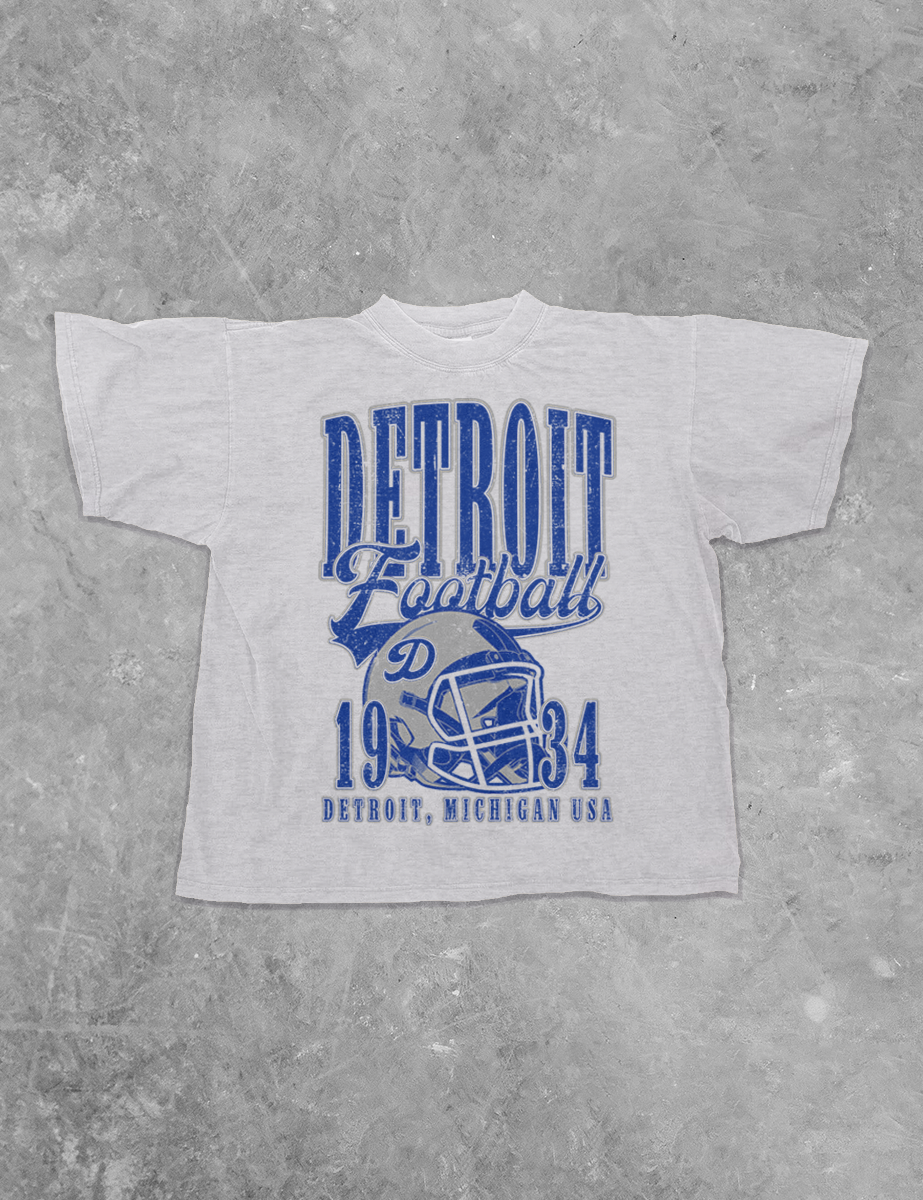Underground Original Design: Detroit Football Boxy Cotton TShirt