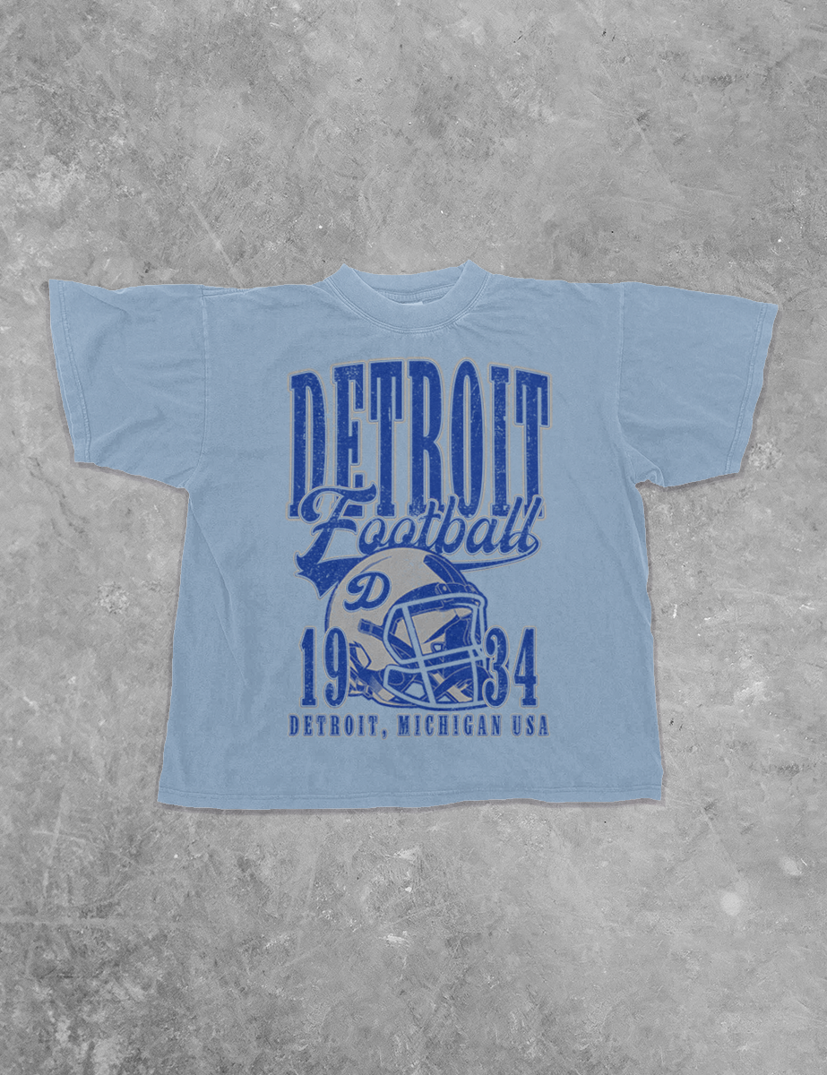 Underground Original Design: Detroit Football Boxy Cotton TShirt