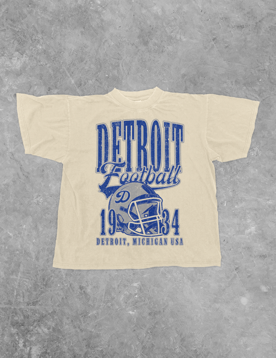 Underground Original Design: Detroit Football Boxy Cotton TShirt