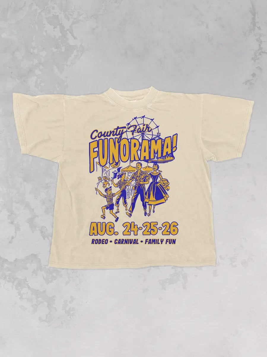 Underground Original Design: County Fair Funorama, Country Western Oversized TShirt