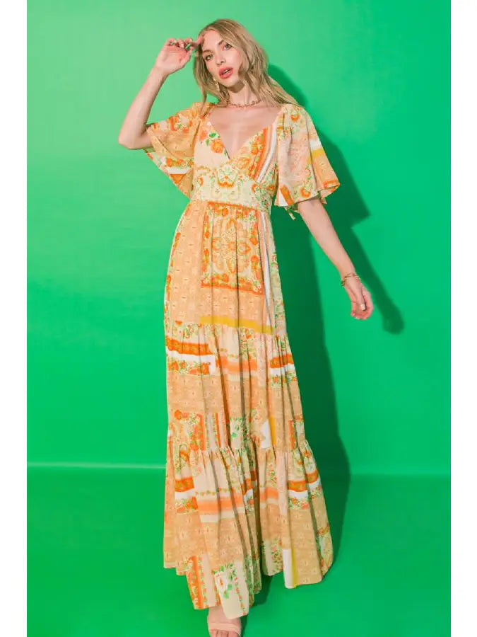 bandana print maxi dress Ivy Bandana Sheeth Dress