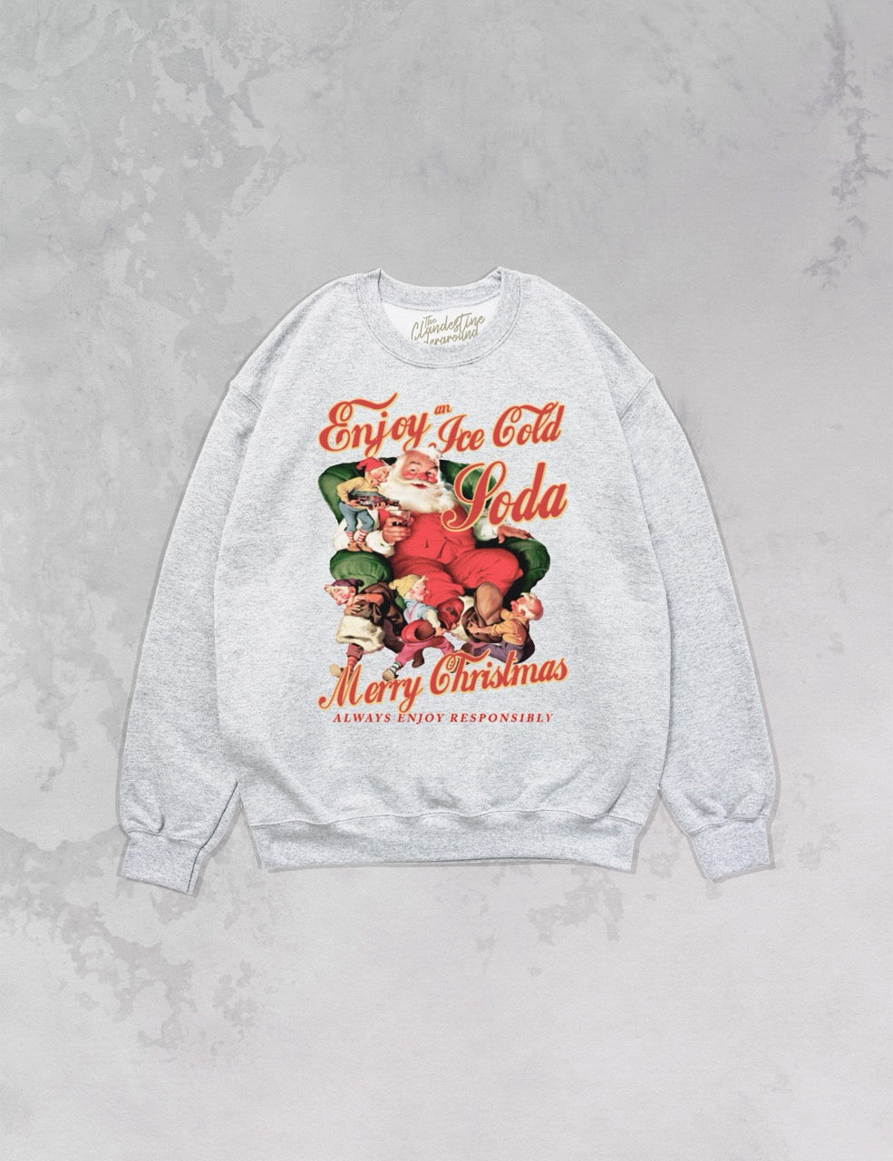 Underground Original Design: Enjoy a Soda, Christmas Oversized 90's Sweatshirt