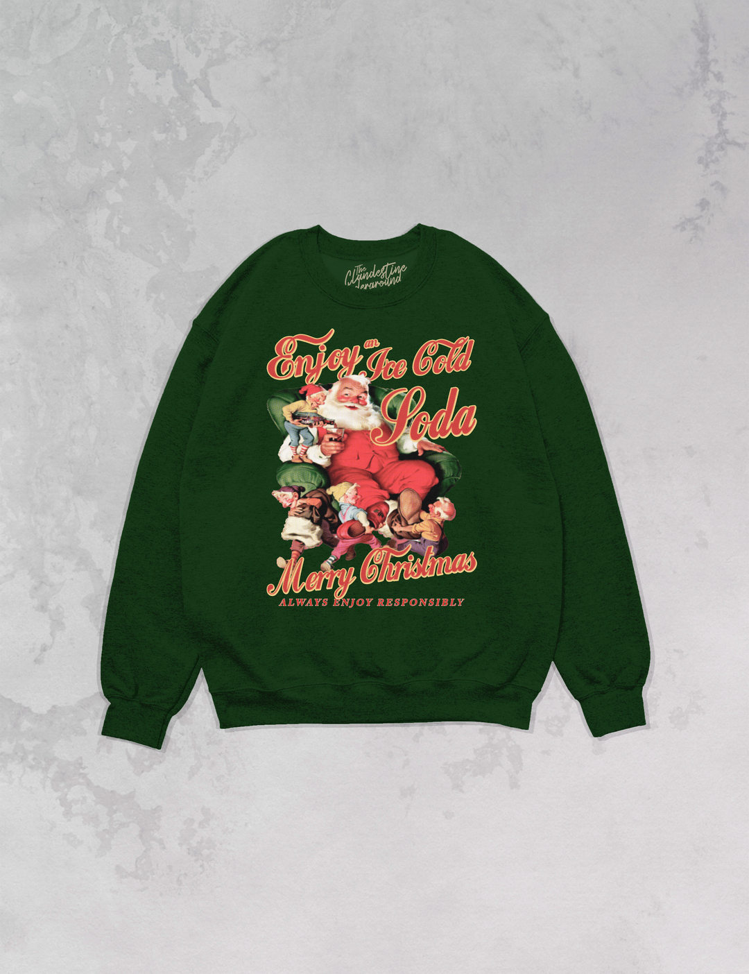 Underground Original Design: Enjoy a Soda, Christmas Oversized 90's Sweatshirt