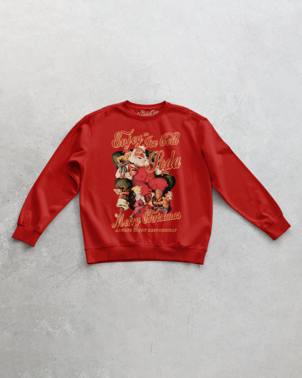Underground Original Design: Enjoy a Soda, Christmas Oversized 90's Sweatshirt