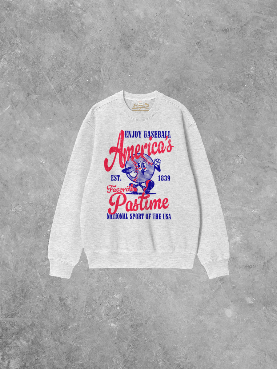 Underground Original Design: Enjoy Baseball, America's Favorite Boxy Cotton Sweatshirt